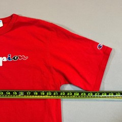 Champion Life Short Sleeve T Shirt Men XL Red Scarlet Cotton Straight Hem Casual
