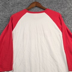 Nike Air Raglan T-Shirt Men’s XL White Red 3/4 Sleeve Baseball Graphic Tee Retro