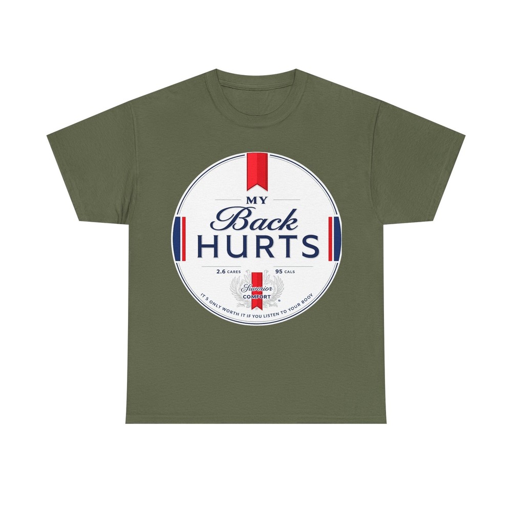 My Back Hurts tee | Vintage Beer ULTRA label graphic t-shirt