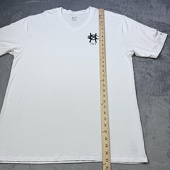 2UNDR Shirt Mens 2XL White 1919 Logo V-Neck Performance Stretch Tee Tagless