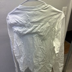 Banana Republic NWT Luxe Touch Performance Long Sleeve Tee White Medium Cotton