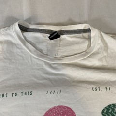 Volcom Stone Mens True To This Eyeball T Shirt size Large Ivory Skate Wear
