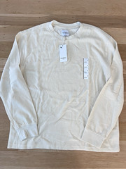 Goodfellow & Co Men’s Ivory XL Standard Fit Cotton Knit Long Sleeve Tee