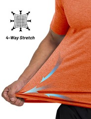 Mens Short Sleeve Athletic Shirt Gym Workout Runing Performance Dry Fit Casual T