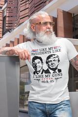 Donald Trump Support Trump Reagan Like My Presidents MAGA 2024 Election T-Shirt