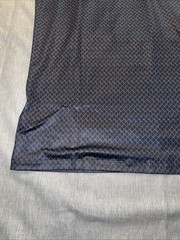 Retro Open Collar Polo In Square Geo Print XL -Brand- Tailored Athlete