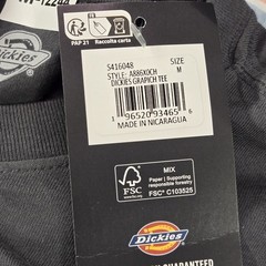Dickies Men Shirt M Gray Camo Logo Graphic Print Short Sleeve Crew Neck NWT