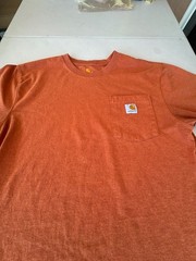 Carhartt Men’s Loose Fit Heavyweight Short-Sleeve Pocket T-Shirt in Jasper Heath