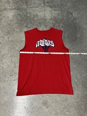 Rare Vintage Adidas Red Sleveless TShirt Graffiti Hip Hop Style