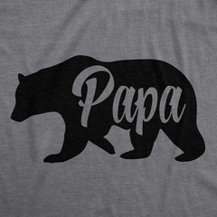 Mens Papa Bear Funny Shirts for Dads Gift Idea Humor Novelty Tees Family T shirt