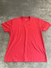 Fresh Clean Threads T-Shirt Men 2XL Bright Red Soft Knit Cotton Casual Crew Neck