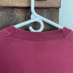 Vintage BVD Long Sleeve Blank Red T Shirt Size Large Classic Made In USA 90s