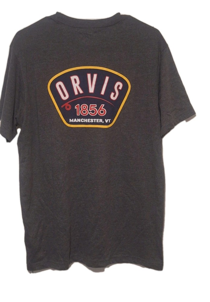 Orvis T Shirt Manchester VT Classic Collection Men’s Sz M Charcoal Gray Logo