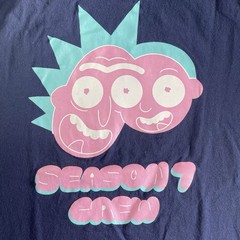 Rick And Morty Shirt Mens Small Season 7 Crew Shirt Adult Swim Team