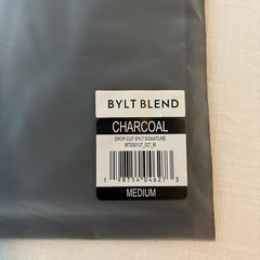 BYLT Premium Basics T-Shirt Mens M Drop Cut S/S Bylt Blend Signature Charcoal