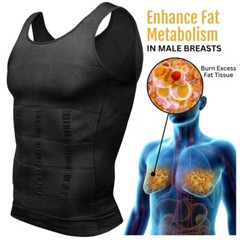 Men Compression Shirt Sleeveless Body Shaper Base Layer Slimming Tank Top Vest