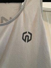 NELEUS Men’s LARGE Gray Dry Fit Logo Muscle Mesh Gym Workout Exercise Tank Top!