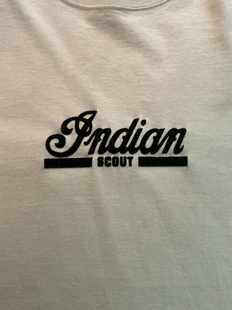 Indian Scout Motorcycle 48 Chest SZ Large Short Sleeve Premium Cotton T Shirt