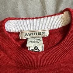 Avirex LTD Red Argyle Stripe Acrylic Knit Shirt Large Y2K Hip Hop Streetwear