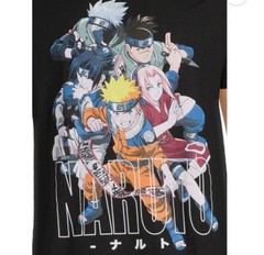 New With Tags Naruto Men’s s Graphic Tee, Black, Size Small (34-36)
