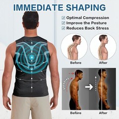 Men’s Compression Shirt Ionic Shaping Sleeveless Vest Sports Base Layer Tank Top