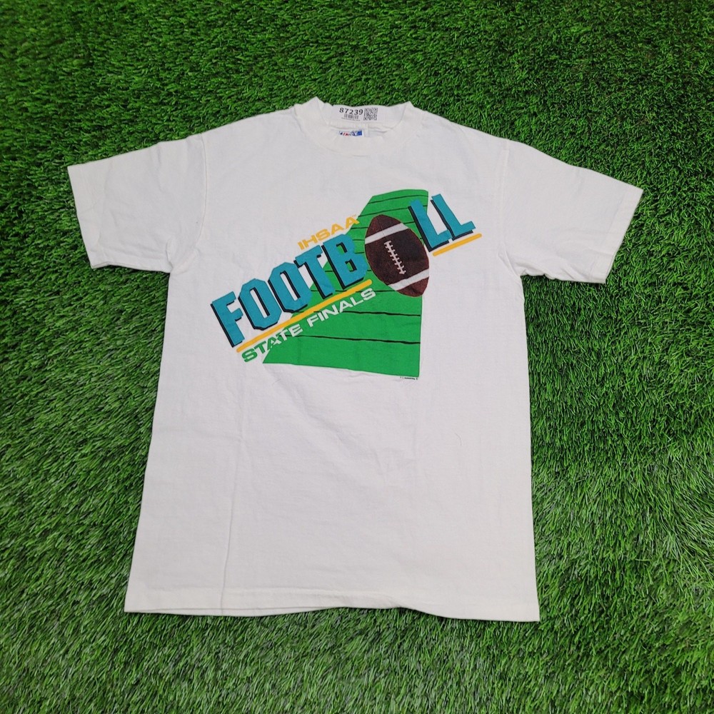 Vintage 90s IHSAA Football State Finals Shirt Small 18×25 USA
