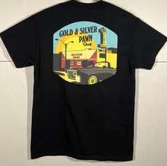 Gold And Silver Pawn Shop Las Vegas Nevada Store Front Tee Shirt Sz Medium Black