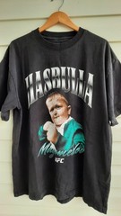 UFC Mens Hasbulla Magomedov MMA Fighter Graphic Martial Arts T Shirt Black Sz XL