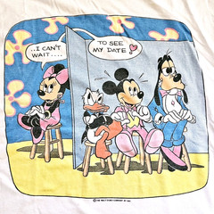 Vintage 80s 90s Disney Minnie Mouse Dating Game T Shirt Women’s XL Mickey Goofy
