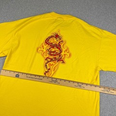 VTG Guardians of Paradise Dragon T Shirt Mens XL Yellow Graphic Tee AAA Y2K Surf