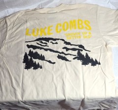 Luke Combs Growing Up & Getting Old Cotton Ring Spun T-Shirt – Ivory – L or XL