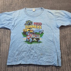 Vintage Mud Runners T-Shirt Men’s Large Blue 1989 4×4 Truck Graphic Made In USA
