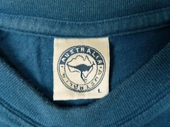 Australia Mens Large Blue Kangaroo Dreaming Graphic Cotton T-Shirt