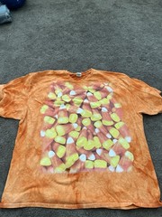 Delta Pro Weight Candy Corn Tie-Dye T-Shirt Orange Mens 3XL Halloween Graphic