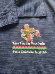 Bahia Corinthian Yacht Club Taco Tuesday Series Men’s V-Neck Collar Navy Medium
