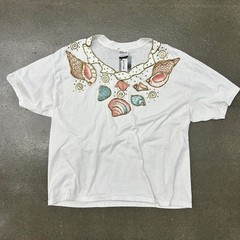 Vintage Hanes Heavyweight Size XL Seashells Graphic Tee Shirt