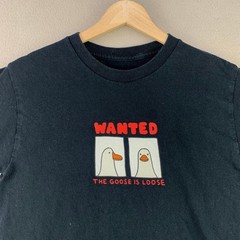Wanted The Goose Is Loose Graphic Tee Mens Small Black Funny T-Shirt ALAB
