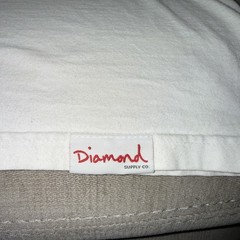 Diamond Supply Co. Men’s M Regular White Crew Neck Short Sleeve Cotton Logo Tee