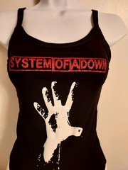 System of a Down Crop top Tank Toxicity self titled hand album Shirt Glitter