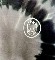 Spitfire Wheels Bighead Tie Dye Skate Shirt Men’s S Black White Gorpcore