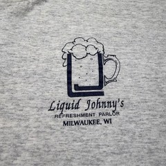 Vintage 90s Liquid Johnny’s Milwaukee Wisconsin Beer Souvenir Ringer T-Shirt XL