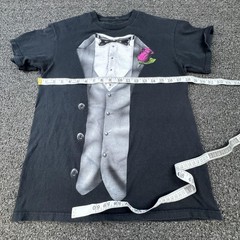 Ink Inc Tuxedo Shirt Mens Medium Black Graphic Tee Funny Formal Costume Party