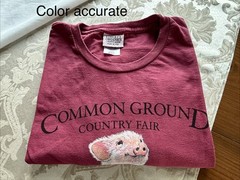 COMMON GROUND FAIR T SHIRT FARMING MAINE 2XL CUTE PIGS ORGANIC COTTON USA