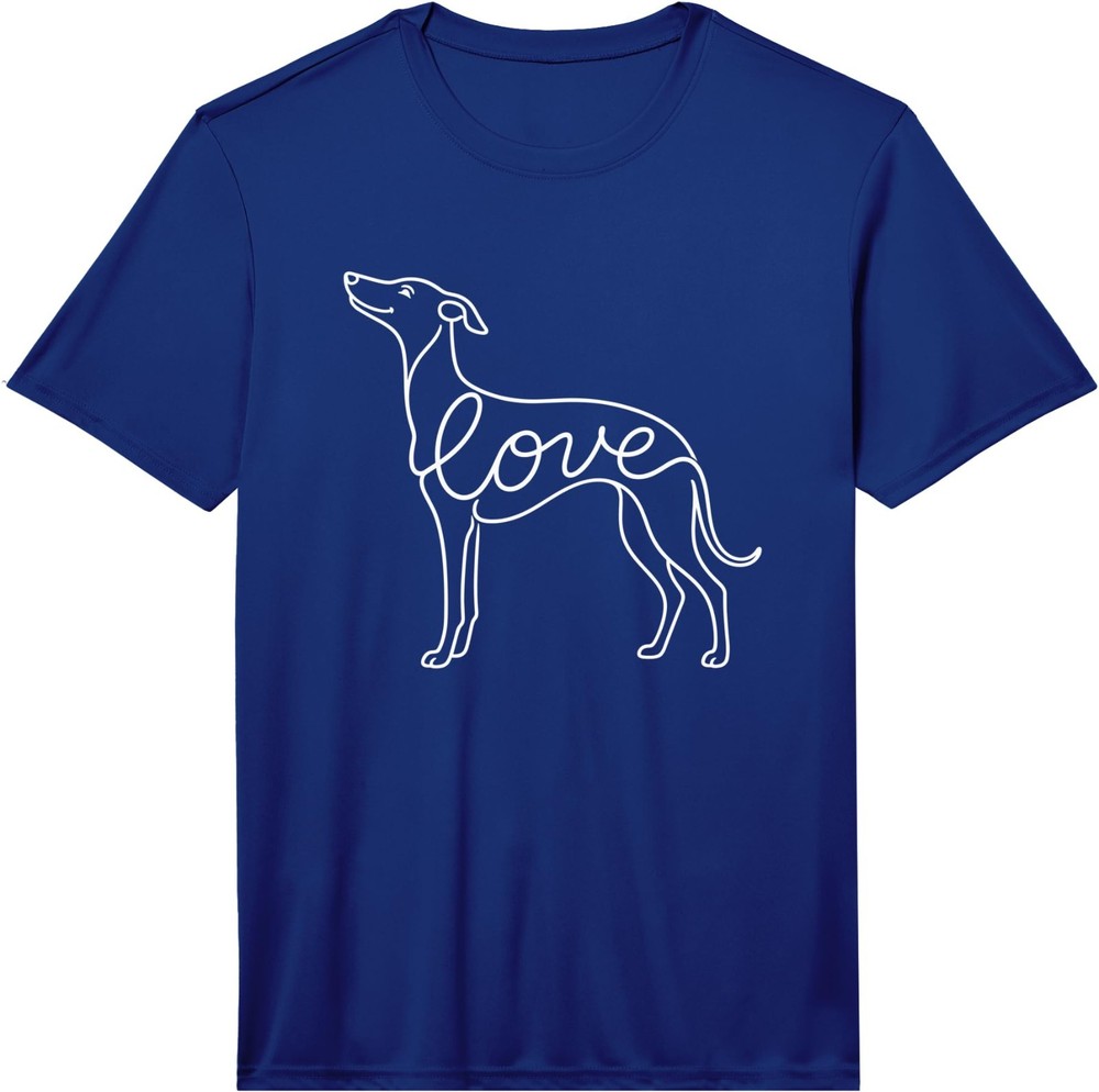 Whippet Minimalist Line Art Love Lover Performance T-Shirt