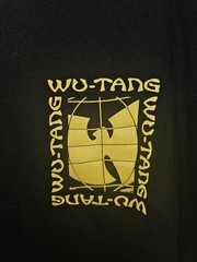 Wu Tang Clan Large Womens Black Double-sided Graphic Logo Short Sleeve Tee