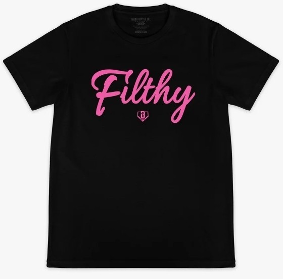 *NEW* BL101 Baseball Lifestyle 101 Size: Adult Small Black and Pink Filthy Shirt