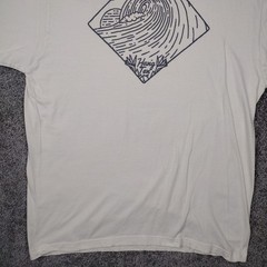 Hang Ten Surf Company Waves on Back Beige T Shirt Men’s Size Large Tee
