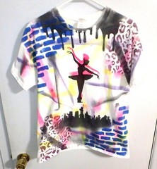Unique Graff Lab Studio Graffiti Dance City Themed T-Shirt Medium Haynes Cotton