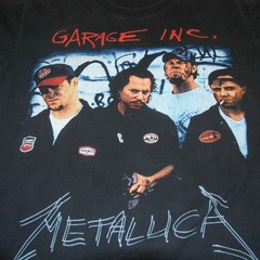 1998 METALLICA Garage Inc. Small Short Fit Black Thrashed Concert Tour T Shirt