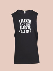 MEN WOMENS TEE SLEEVELESS TSHIRT FLEX GYM EXERCISE MUSCLES RUN PUMP GIFT ARMS